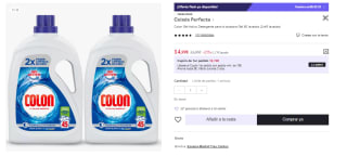 Pack de 2×45 Lavados Detergente Gel Azul Activo Colon por 14.99€ (Cuenta Nueva 8.99€)