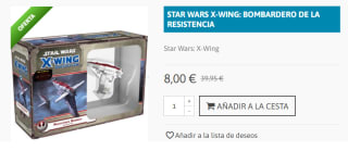 Star Wars: X-Wing - Bombardero de la Resistencia por 8€