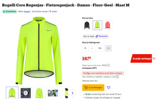 Rogelli Core fietsjas voor €16,49 bij Bol