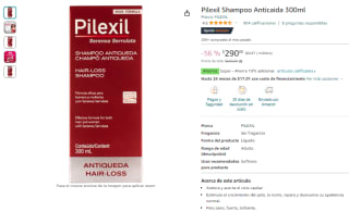 Pilexil Shampoo Anticaida 300ml por $290 en Amazon