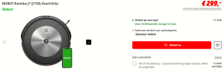 iRobot® Roomba® j7 - Robotstofzuiger Zwart/Grijs voor €299 bij de Mediamarkt