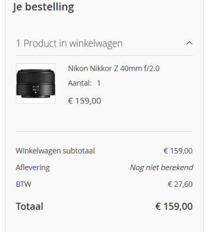 Nikon NIKKOR Z - 40mm - f/2 SE - Cameralens - Primelens voor €159 bij Fotoverweij
