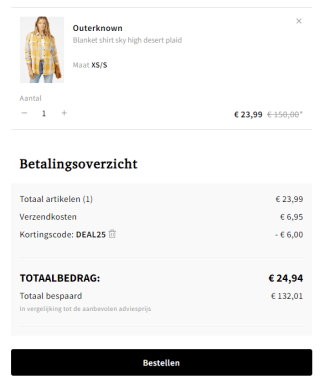 25% extra korting bij Otrium