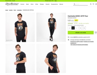 Camiseta AC DC 1979 TOUR Hombre por 5,99€