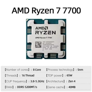 Procesador de CPU AMD Ryzen 7 7700 por solo 153,64€
