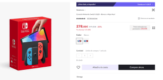 Consola Nintendo Switch OLED y PS5 a precios mínimos corred