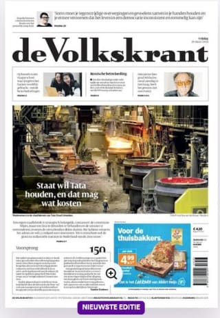 4 weken de Volkskrant voor €4 bij Kiosk