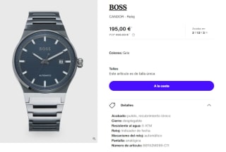 Reloj para Hombre BOSS CANDOR por 195€