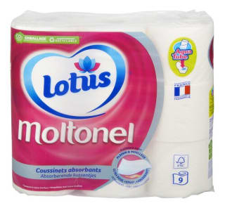 Lotus Moltonel toiletpapier 9 rollen 100% terugbetaald via MyShopi