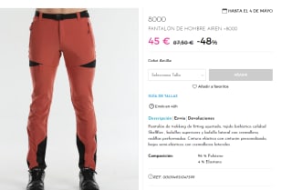 Pantalones de Trekking de Hombre +8000 Airen por 45€