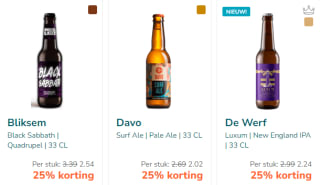 25% korting op speciaalbier bij Mitra