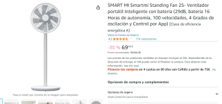 Xiaomi SmartMi Standing Fan 2S por 69,90€