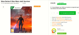 Star Wars: Jedi Survivor voor €34,95 bij AllYourGames