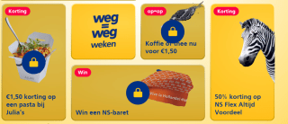 Diverse acties tijdens de Weg=Weg Weken bij NS