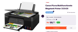 Canon PIXMA G3430 Inkjet voor €99,95 bij Ibood