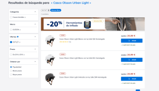 Casco Olsson and Brothers Urban Light con luz frontal y trasera por solo 20,99€