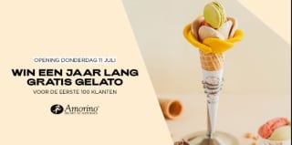 Gratis een jaar lang gelato bij Amorino in Bataviastad Lelystad vandaag om 16.00 uur