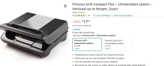 Princess Contactgrill Compact Flex voor €17 bij Amazon