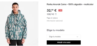 Anorak para Hombre Timberland Camo por 32.99€