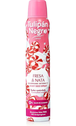 Tulipán Negro Desodorante Fresa y Nata 200ml mujer por 1,74€.