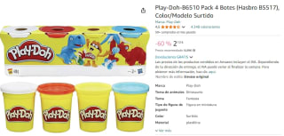 Play-Doh Pack 4 Botes plastilina colores surtidos por 2,10€