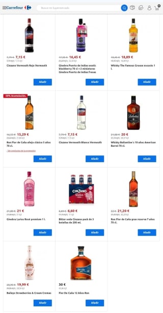 -30% Acumulable al Cheque-ahorro en estos alcoholes.