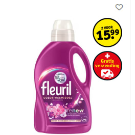 2 Stuks Fleuril Renew vloeibaar Wasmiddel 2430ml, 54 wasbeurten voor €15,99 bij Kruidvat