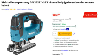Makita DJV182ZJ 18V Li-Ion Accu decoupeerzaag body in Mbox voor €186,60 bij Bol