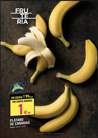 Plátano Canarias [ SOLO TIENDA ] por 1€/kg