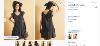 Vestido Básico Vuelos por $14.990