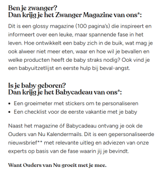 Gratis Ouders van Nu Zwanger Magazine en/of Groeimeter met Stickers