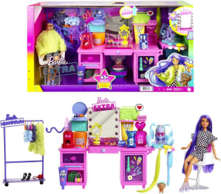 Barbie speelset Extra junior 30 cm roze/paars 55-delig voor €24,06 met Amazon Prime