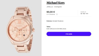 Reloj Cronografo para Mujer Michael Kors JANELLE por 81€