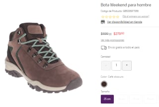 Bota Weekend para Hombre 25cm por $280 en Suburbia