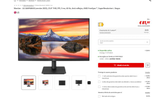 LG 24MP400-B (versión 2023), 23.8" FHD por 81,82€