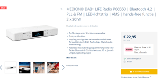 Medion DAB+ LIFE Radio P66550 voor €22,95 bij Medion