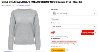 Only Onlrica Life pullover voor €8,05 bij Bol