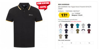 Ben Sherman polo's in diverse stijlen voor €17,99 bij Sport-Korting
