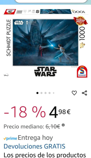Puzzle Star Wars Reys Awakening 1000 piezas por 4,98€