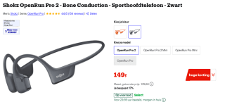 Shokz OpenRun Pro 2 - Bone Conduction voor €149 bij Bol