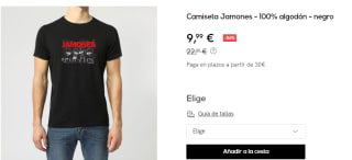 Camiseta para Hombre Kukuxumusu Jamones por 9.99€