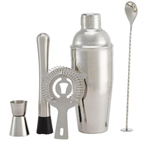 Juego de 5 piezas de coctelería de acero inoxidable por 11.78€
