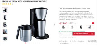 Melitta Single 5 - Filter-koffiezetapparaat - Zilver voor €75 bij Melitta