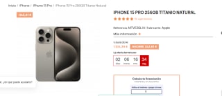 Apple iPhone 15 Pro 256GB por 1105.39€