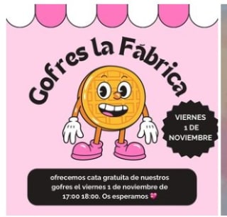 Gofres con Helado Artesanales gratis en Sevilla Heladería La Fábrica el 1 de noviembre
