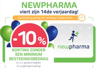 10% korting op bijna alles bij Newpharma