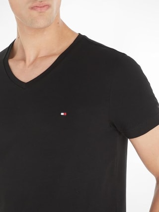 Tommy Hilfiger Core Stretch Slim T-shirt met V-hals heren voor €5,90 bij Amazon