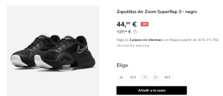 Zapatillas de Trainning para Mujer Nike Air Zoom SuperRep 3 por 44.99€