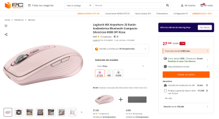 Ratón Logitech MX Anywhere 3S por 27,33€