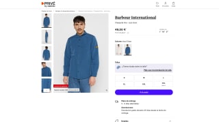 Barbour International Chaqueta fina azul claro por 49€